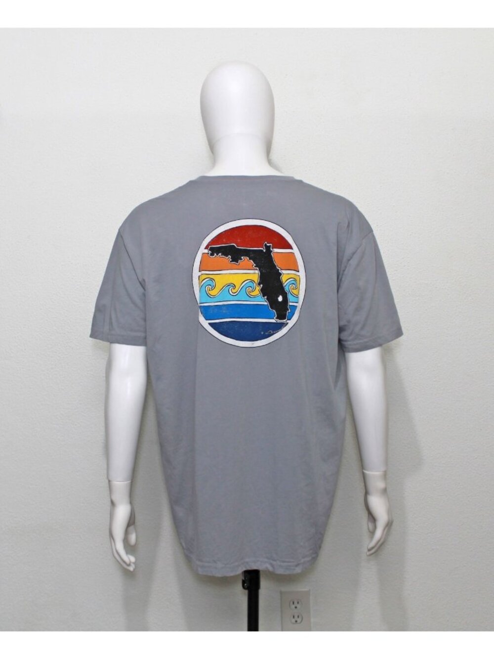 T-Shirt Sunshine State Cotton Color Grey Short Slave Size 2X - Picture 7 of 10